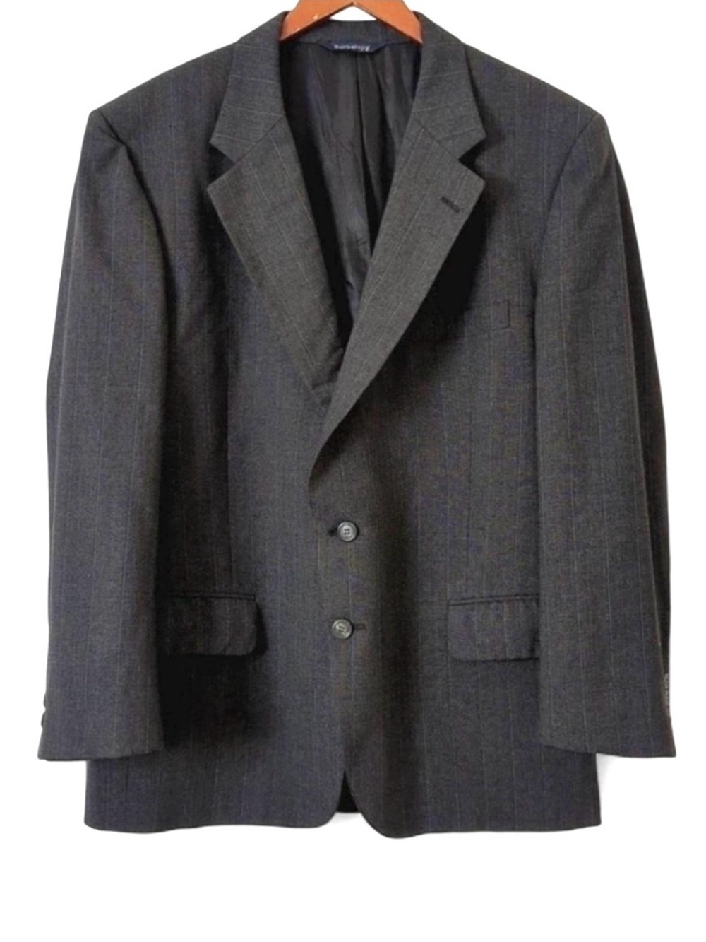 VTG Burberry Classic Pinstripe Wool Men’s Blazer Size US 44R (Large)